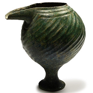 Elamite Spouted Bronze Vessel with Twisted Design
