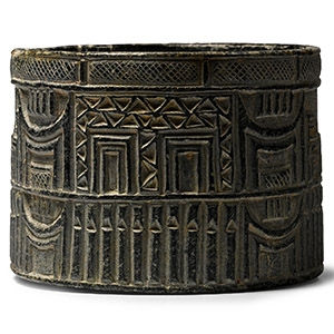 Bactrian Decorated Stone Vessel