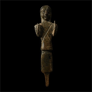 Large Elamite Bronze Standing Statuette