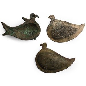 Western Asiatic Bronze Cosmetic Dish Group