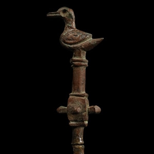 Byzantine Bronze Pin with Duck