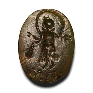 Roman Gnostic Magical Gemstone with Goddess Selene