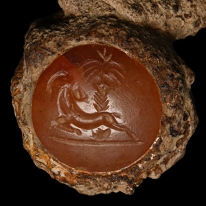 Roman Gemstone in Original Iron Ring