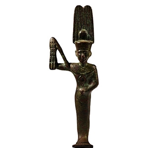 Egyptian Bronze Amun-Min-Kamutef Statuette