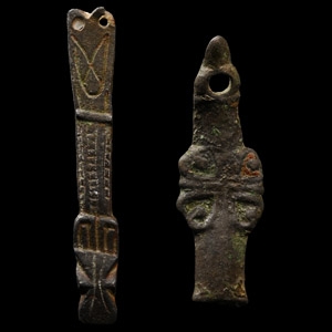 Anglo-Saxon Bronze Strap End Group