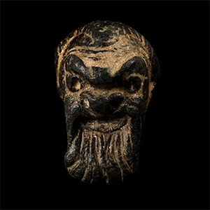 Graeco-Roman Bronze Appliqué in the Shape of an Actors Mask
