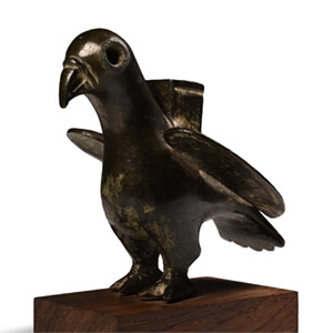 Western Asiatic Bronze Incense Burner in the Shape of an Eagle