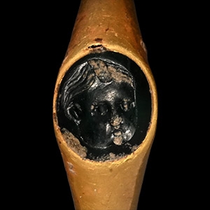 Roman Gold Ring with Eros Gemstone