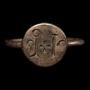Byzantine Silver Merchants Ring with Monogram