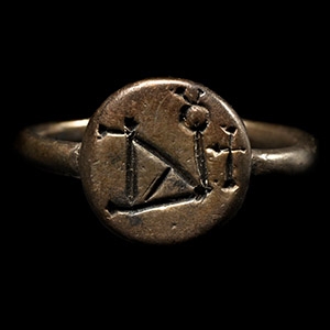Byzantine Silver Merchants Ring with Monogram