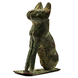 Egyptian Bronze Bastet Cat Amulet