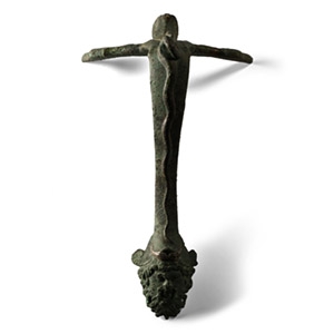 Roman Decorated Bronze Handle