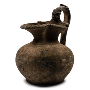 Roman Vessel with Actors Mask Handle