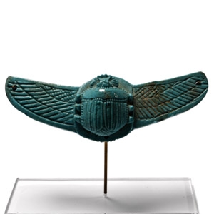 Egyptian Blue Faience Scarab