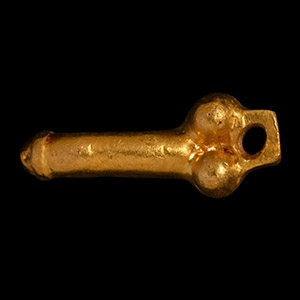Roman Gold Amulet in the Shape of a Phallus