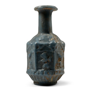 Roman Sidonian Opaque Light Blue Glass Flask