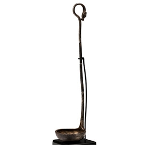 Roman Silver Ladle with Beast Finial