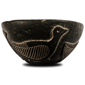 Western Asiatic Stone Bowl with Birds