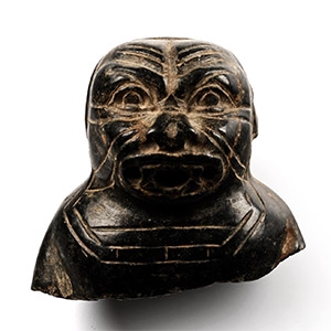 Assyrian Stone Bust of the Demon Pazuzu