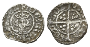 England. Plantagenet, Richard II AR Halfpenny.