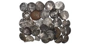 Group of Thirty-Two [32] England AR Hammered Coins.