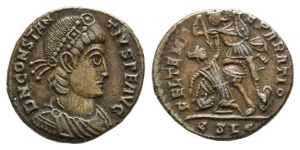 Romano-British Imitation of Constantius II BI Centenionalis.