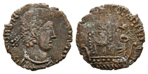 Romano-British Imitation of Uncertain Ruler of Constantinian Dynasty BI Centenionalis.