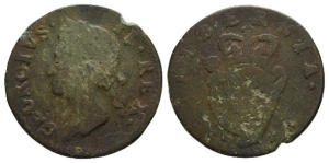 Ireland. Hanover, George II CU Halfpenny.