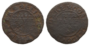 England. Yorkshire, York, Ouse Bridge, Elizabeth Smith AE Halfpenny Token.