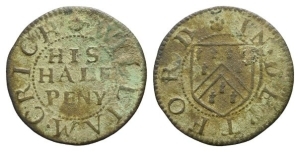 England. Kent, Deptford, William Krich AE Half Penny Token.