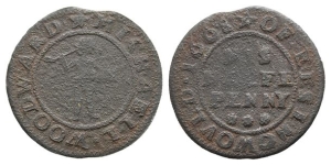 England. North Yorkshire, Easingwold, Michaell Woodward AE Half Penny Token.