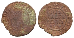England. North Yorkshire, York, John Orton AE Half Penny Token.