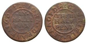 England. Yorkshire, Halifax, John Deane & Gabriell Learoyd AE Half Penny Token.