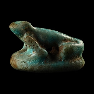 Egyptian Faience Frog Scaraboid