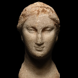 Egyptian Marble Head of a Queen