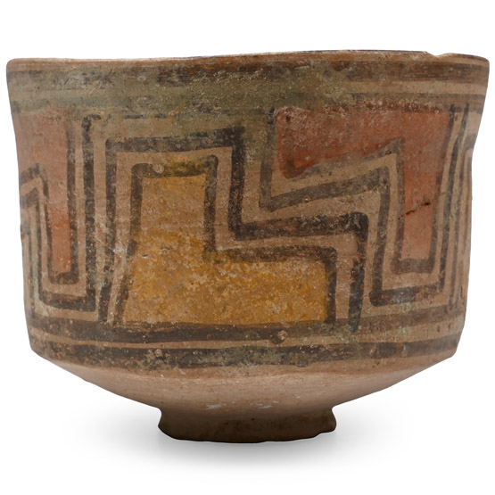 Indus Valley Painted Geometric Pottery Bowl