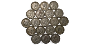 Group of Nineteen [19] Great Britain, George V AR Halfcrowns.