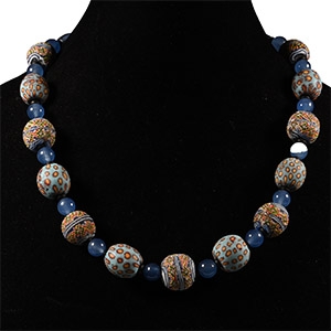 Western Asiatic Style Millefiori Glass Bead Necklace