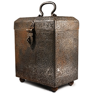 Western Asiatic Style Steel Calligraphic Strong Box