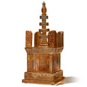 Chinese Gilt Two-Piece Stupa