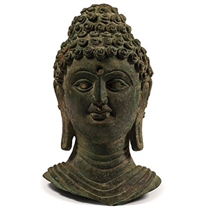 Chinese Style Bronze Head of Buddha