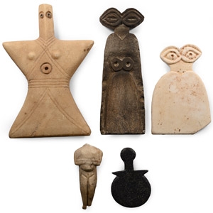 Western Asiatic Style Stone Idol Group