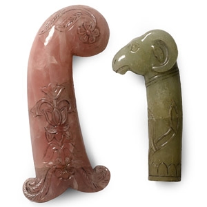 Indian Style Stone Dagger Handle Group