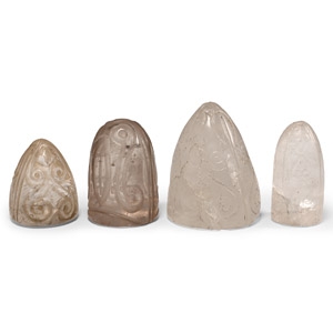 Western Asiatic Style Rock Crystal Gaming Piece Group