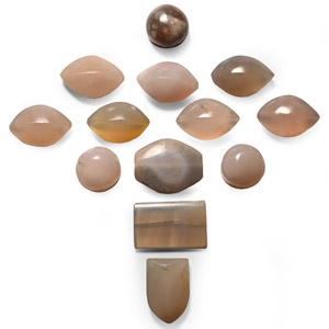 Western Asiatic Style Agate Bead and Mount Group