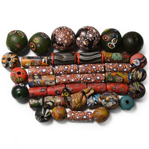 Mixed Elaborate Glass Bead Collection