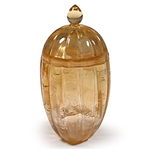 Lidded Yellow Quartz Vessel