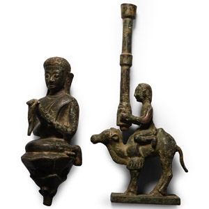 Western Asiatic and Asian Style Bronze Statuette Group