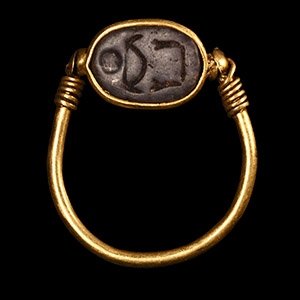 Egyptian Style Swivel Ring with Scarab