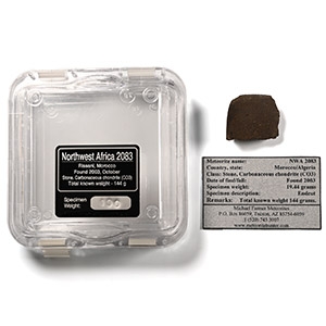 Rissani Carbonaceous Chondrite Meteorite Polished End Cut